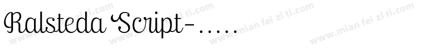 Ralsteda Script字体转换